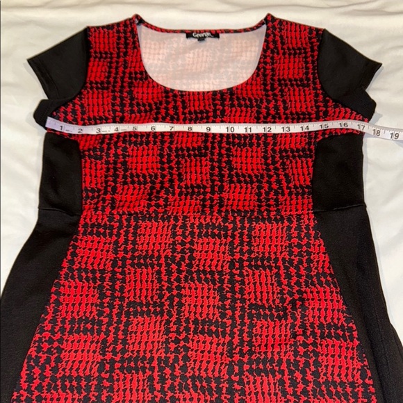 George Red and Black Patterned Midi Sheath Bodycon Dress Women’s Size M - Picture 6 of 10